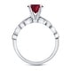 preview thumbnail 11 of 12, Auriya 14k Gold 1/2ctw Vintage Solitaire Ruby Engagement Ring Set 1/6ctw