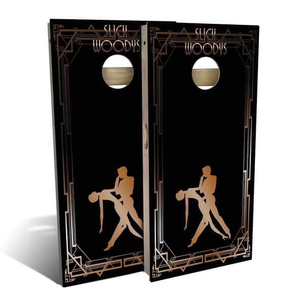 slide 2 of 9, 20s Dancing Outdoor Cornhole Board Set Backyard 2x4 - NO Accessories