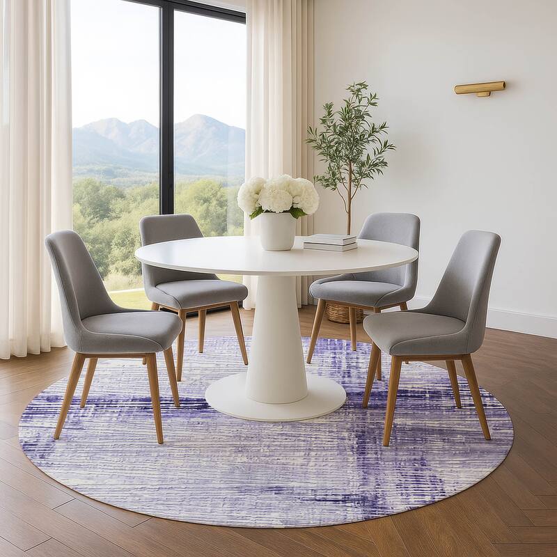 Premium Washable Super Soft Modern Ombre Mayfield Rug - Lavender - 8' x 8'