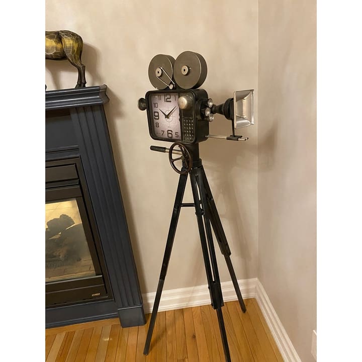 Vintage Movie Camera Miniature Ornamental Novelty Collectors Clock - Large Size Floor Clock