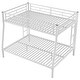 preview thumbnail 19 of 28, Metal Bunk Bed with Ladder and Guardrails, Cozy Sleeping Space, Full XL over Queen