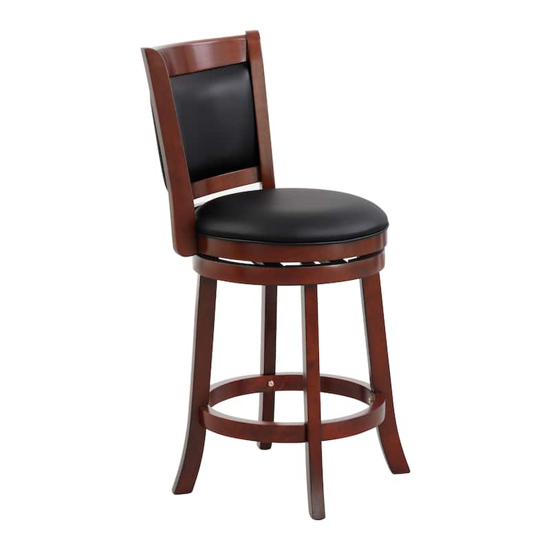 Aris Solid Back Swivel Barstool - Counter Height