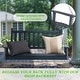 preview thumbnail 38 of 38, VEIKOUS 4 ft. Outdoor Wood Hanging Patio Porch Swing with Chains for 2 Person