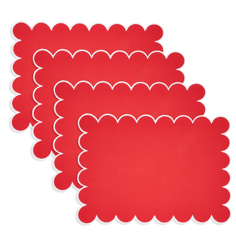 Eco Scallop Border Placemat (Set of 4) - 14"x20"