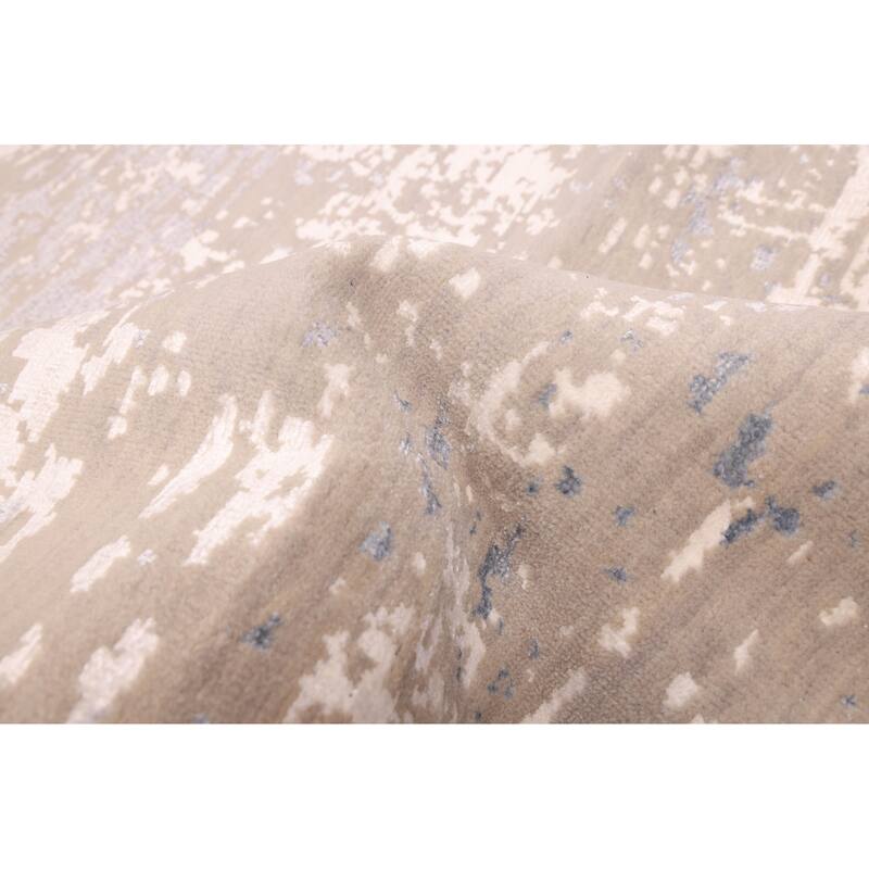 ECARPETGALLERY Hand-knotted Legacy Taupe Silk, Wool Rug - 8'10 x 12'1