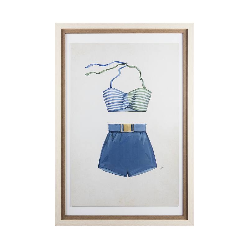 Swimsuit Blue Framed Art Print