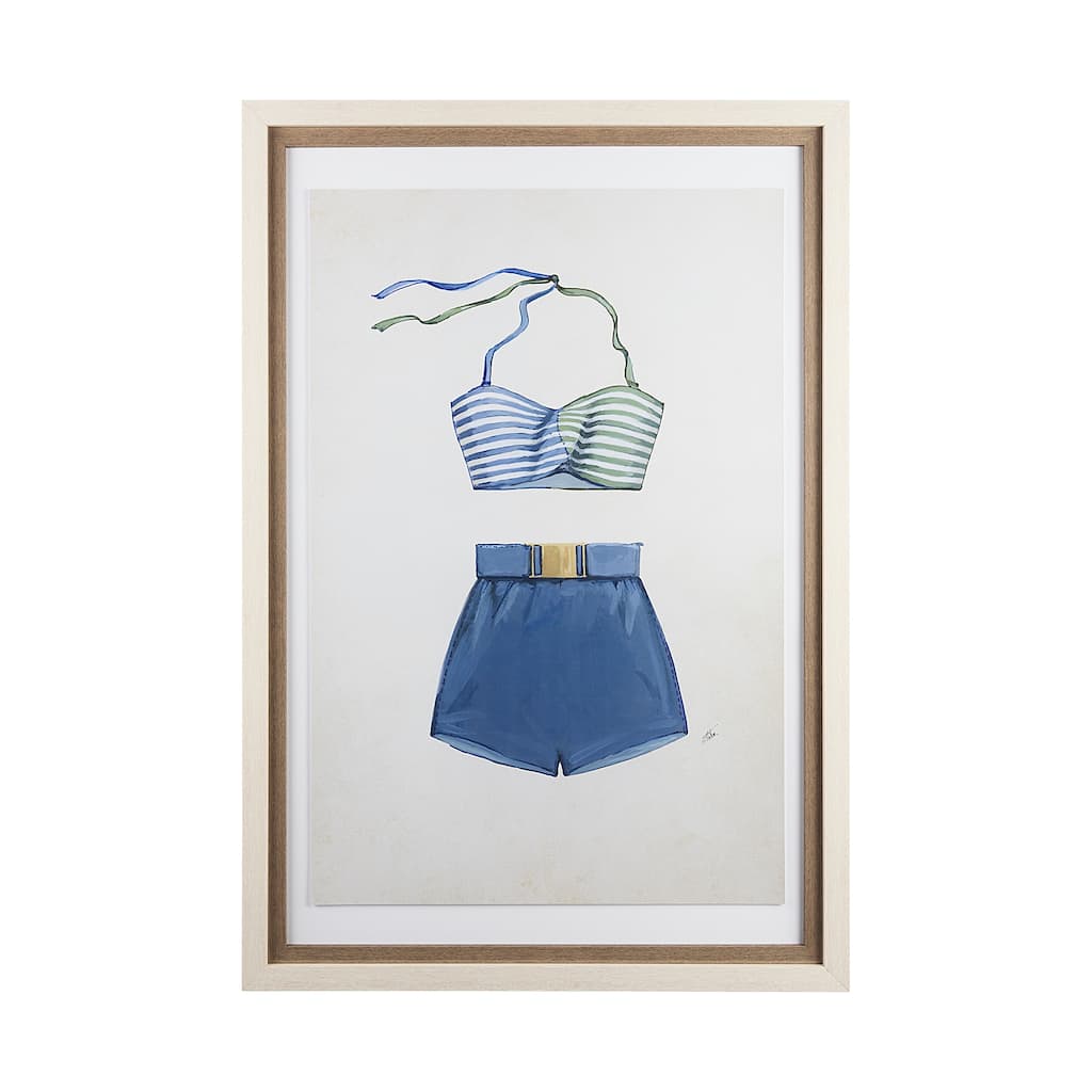Swimsuit Blue Framed Art Print