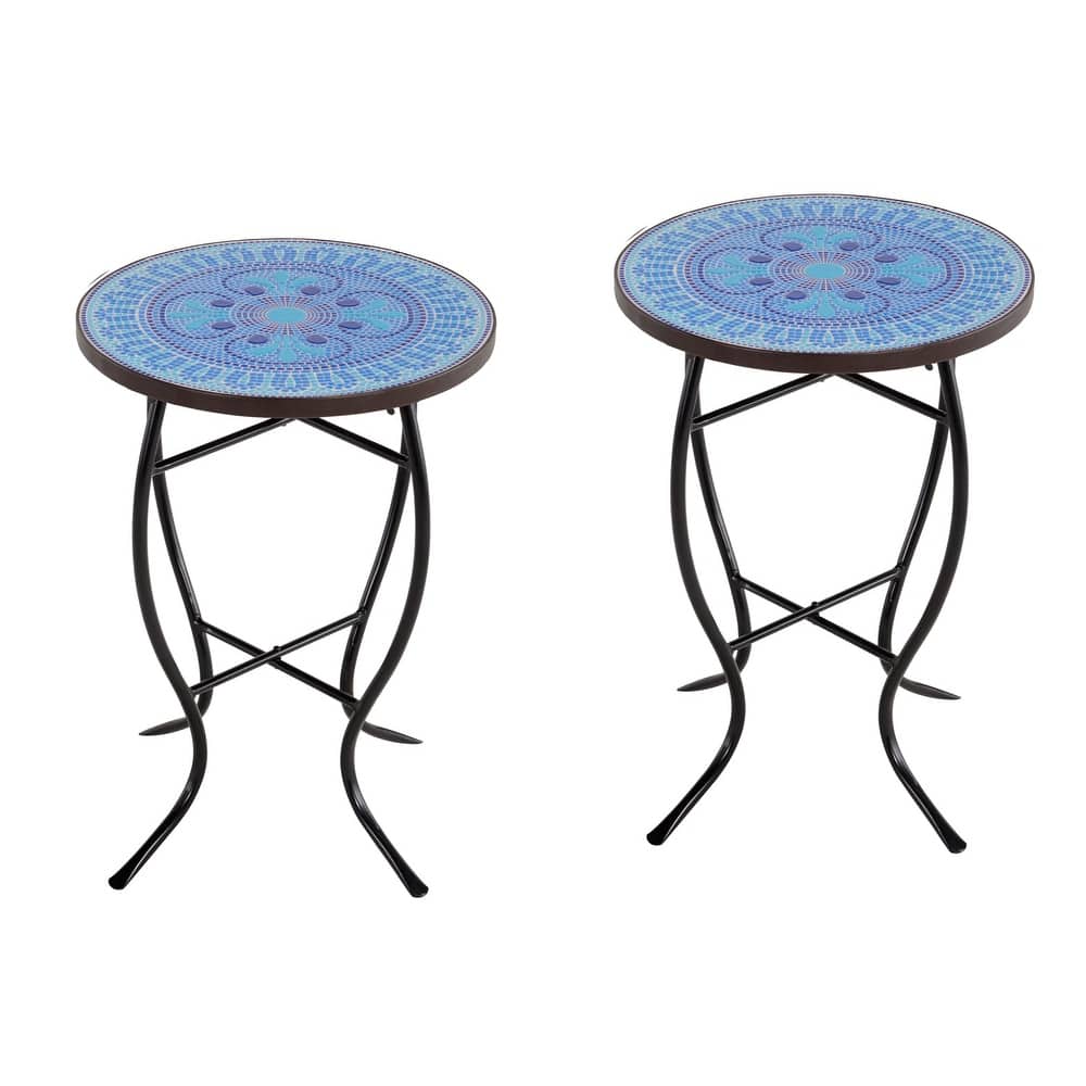 Mosaic Art Collection Accent Table (Set of 2)