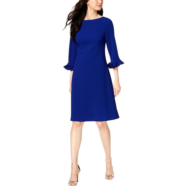 Jessica Howard Womens Petite Ruffled Dress