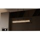 preview thumbnail 9 of 8, Dazzle Integrated LED Matte Black Linear Chandelier