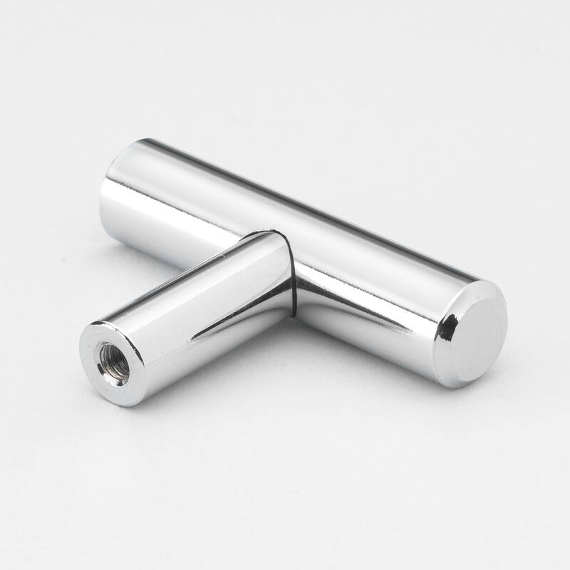 GlideRite 2-inch Solid Polished Chrome Cabinet Bar Knobs (Pack of 10 or 25)