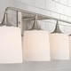 preview thumbnail 10 of 11, Presley 4-light Bath/ Vanity Fixture w/ Soft White Glass