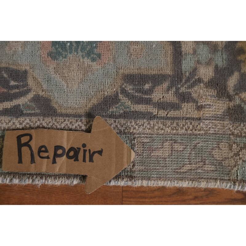 Hand Knotted Oriental 100% Wool Carpet Traditional Medallion Yellow & Gold Tabriz Area Rug - 11' 0'' X 8' 3''