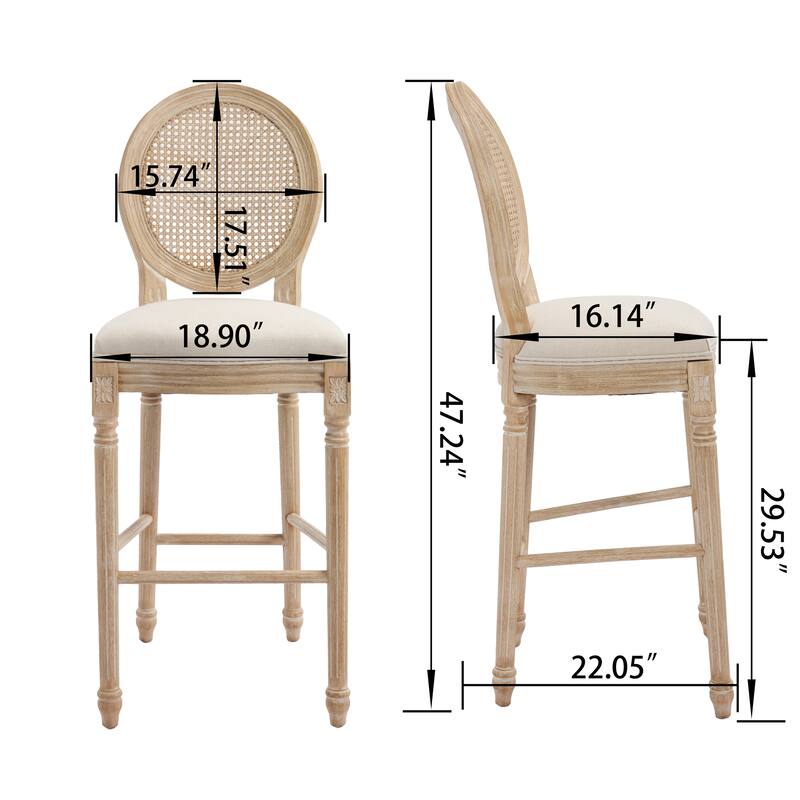 Upholstered Counter Height Chairs Side Chairs Set of 2