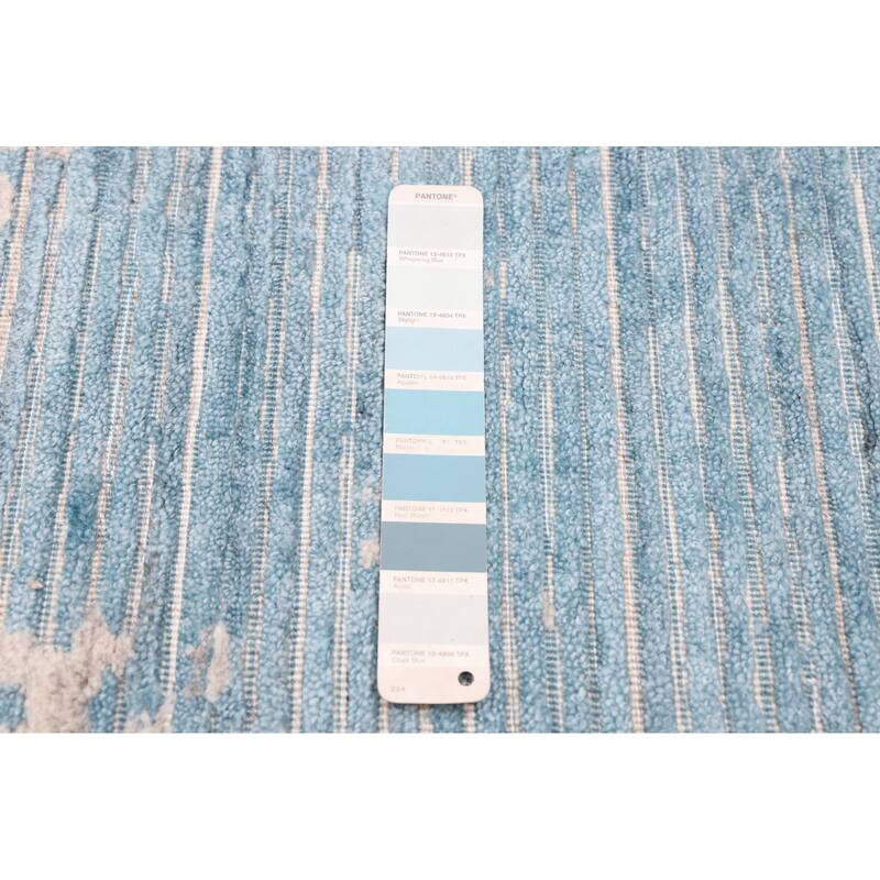 ECARPETGALLERY Hand Loomed Elysian Turquoise Rug - 8'0 x 9'10