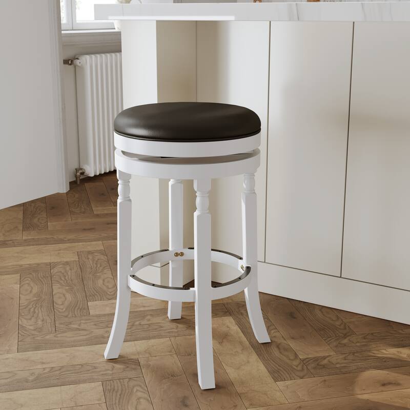 30" Bar Stool, Weathered Gray Finish