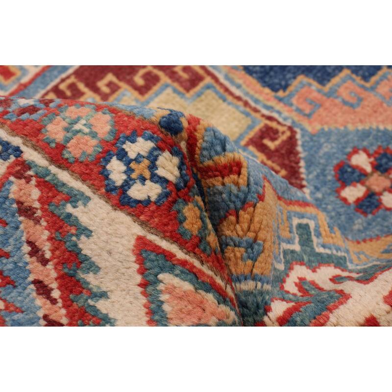 ECARPETGALLERY Hand-knotted Uzbek Ghazni Blue Wool Rug - 2'7 x 10'0
