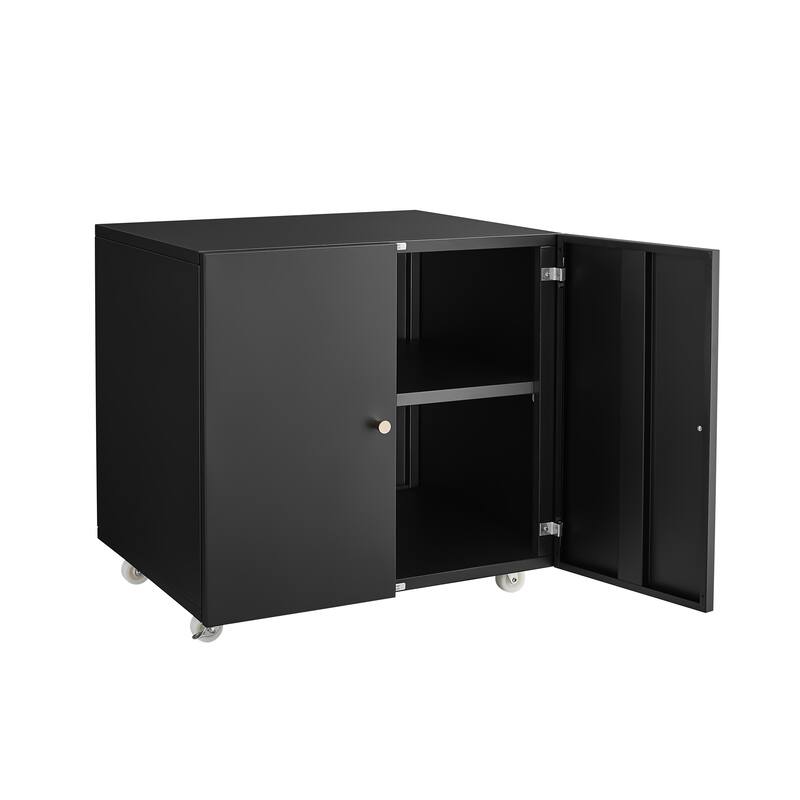 Printer Stand with Wheels, Mobile Filing Cabinet