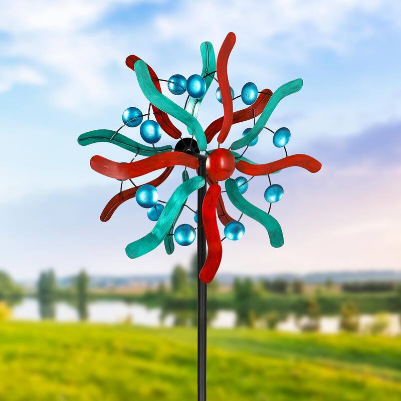 75" Red & Blue Bubble Spinner