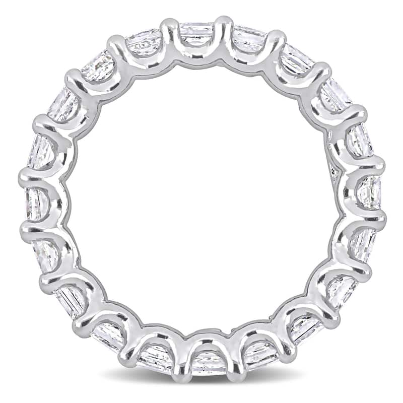 Miadora 4 1/7ct TDW Princess Cut Diamond Eternity Ring in Platinum