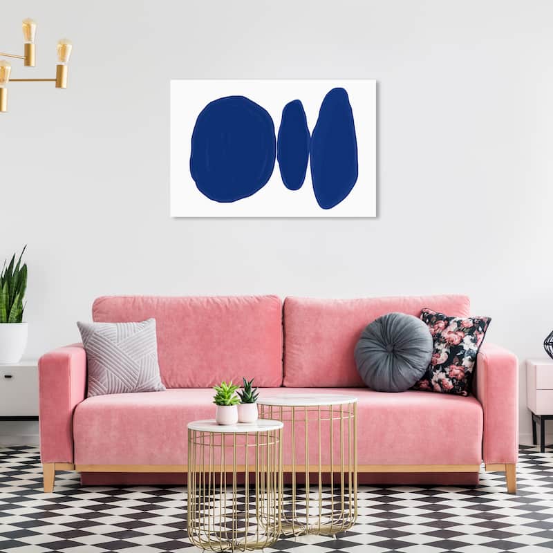 Wynwood Studio Canvas Abstract Lazurite Rocks Blue and Modern & Contemporary Wall Art Canvas Print