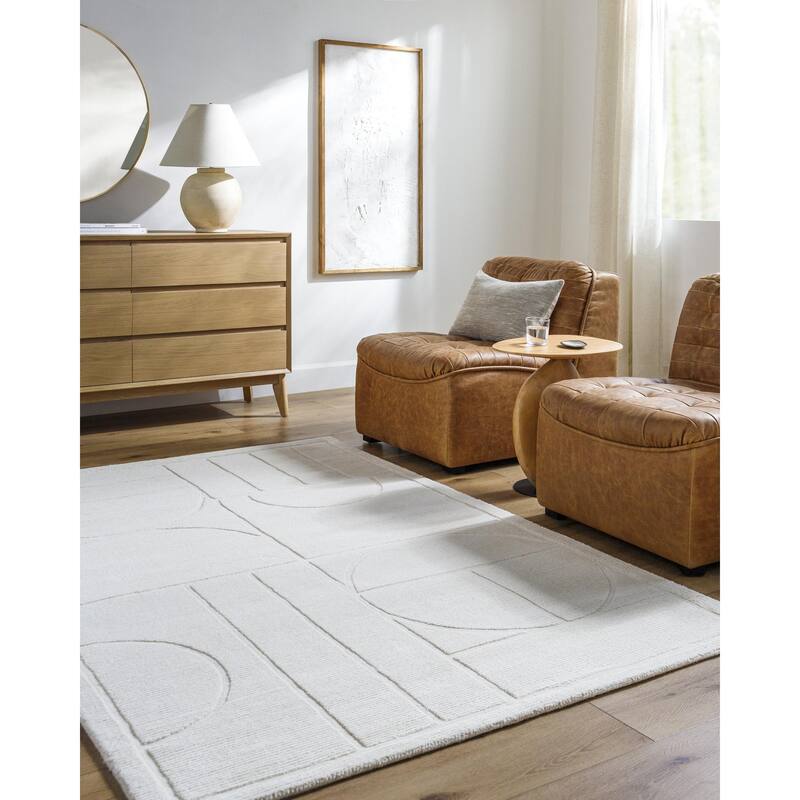 Livabliss Mystique Modern & Contemporary Geometric Area Rug - Gray - 2' x 3'