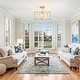 preview thumbnail 15 of 61, Zjvaive 3-Light Rectangular Semi Flush Mount Ceiling Light Farmhouse Metal Cage Light Fixture