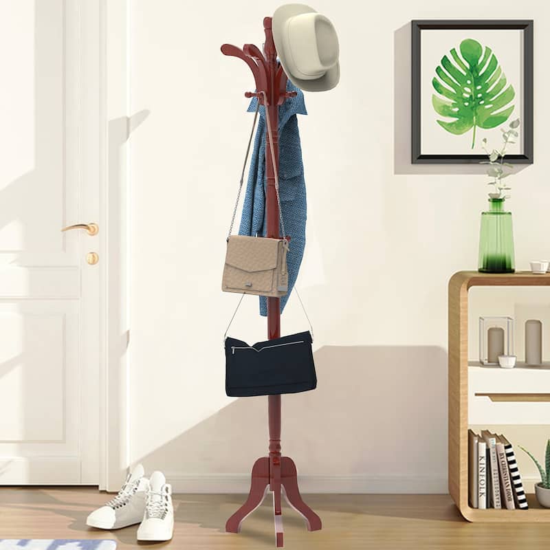 18.5" Wide Solid Wood Freestanding Coat Rack - 69.5" H x 18.5" W x 18.5" D
