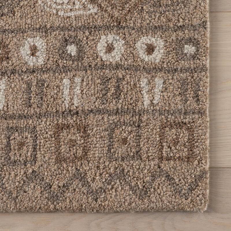 Padma Lakshmi Ooti Geometric Block Wool Rug