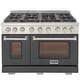 preview thumbnail 31 of 63, Professional 48 in. 6.7 cu. ft. Double Oven Natural Gas Range with 25K Power Burner, Convection Oven in Stainless Steel