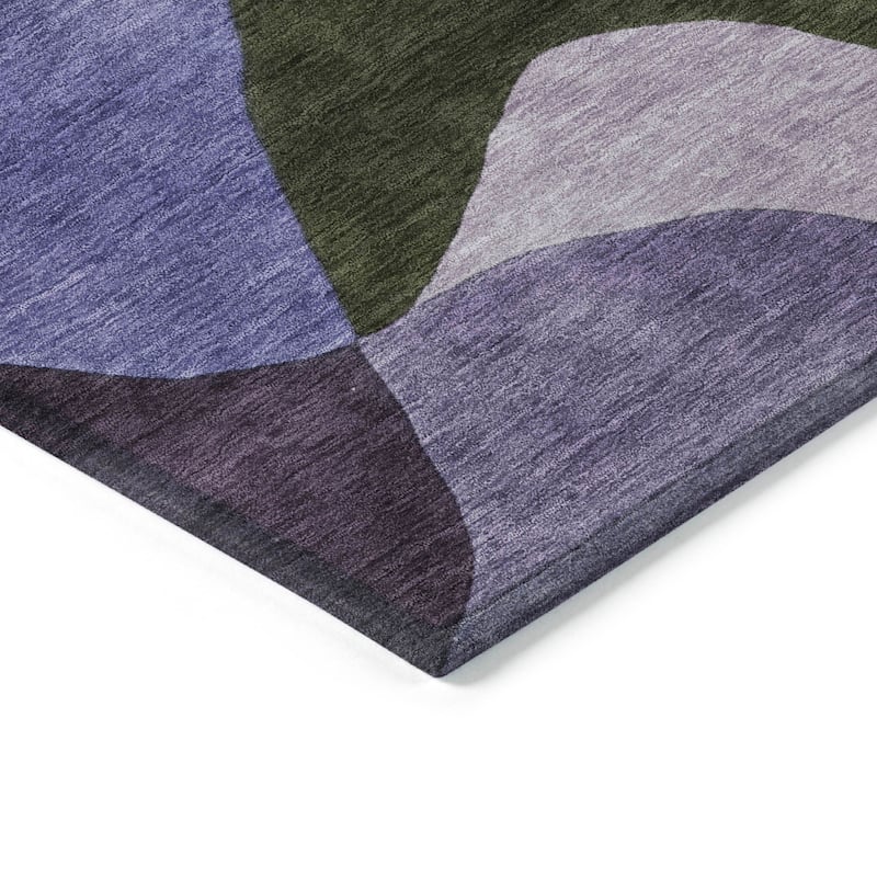 Machine Washable Indoor/Outdoor Modern Century Chantille Rug
