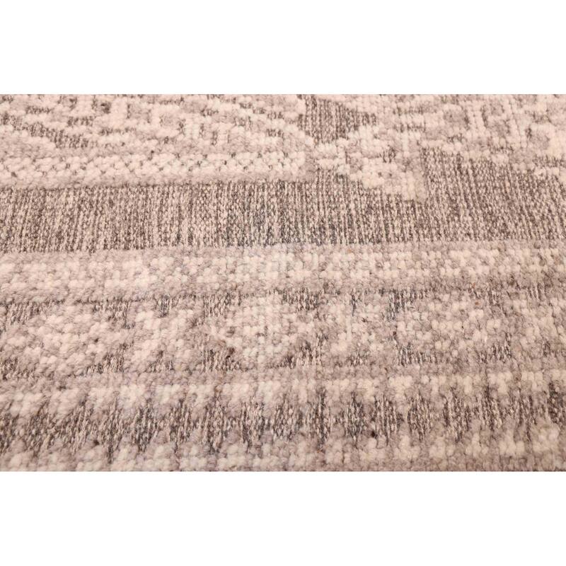 ECARPETGALLERY Hand-knotted Tangier Grey Wool Rug - 5'0 x 7'10