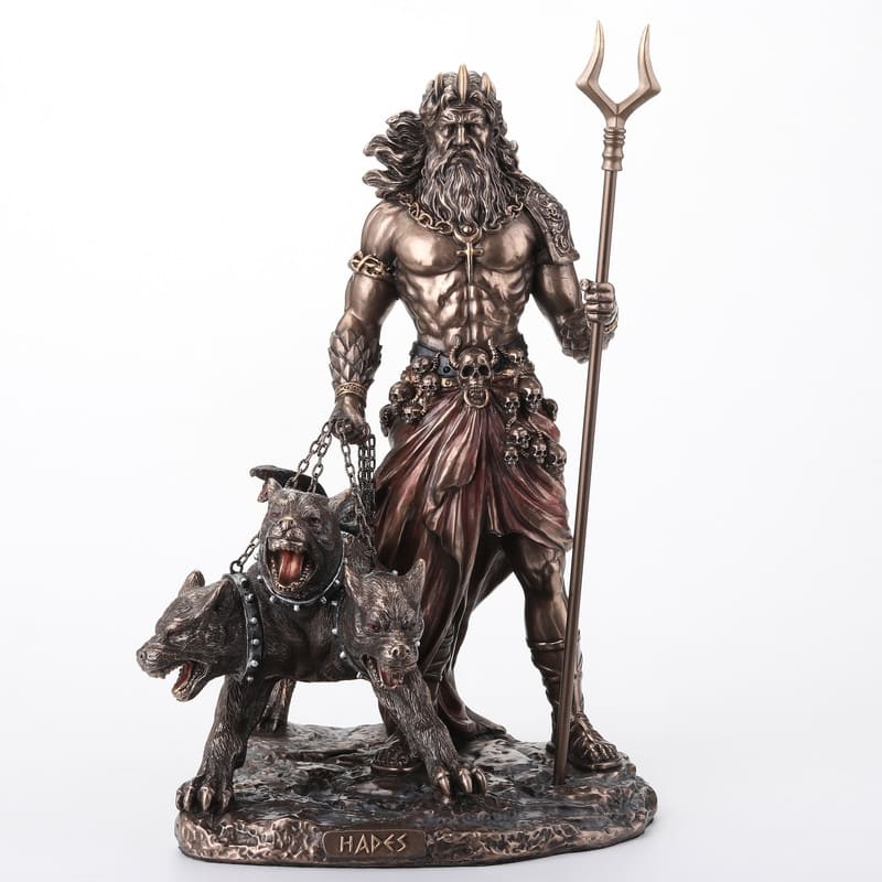 9.84 inches Height Cold Cast Bronze Hades God of the Greek Underworld Bronze Finish Figurine