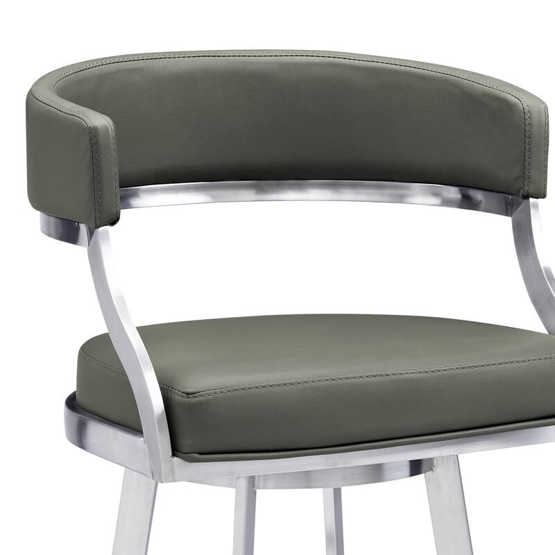 Saturn Modern Swivel Bar Stool, Upholstered Counter Chair with Metal Frame