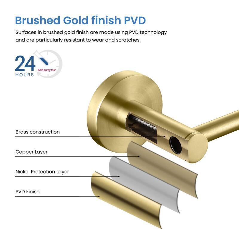 Circular 4-Piece Bathroom Hardware Set