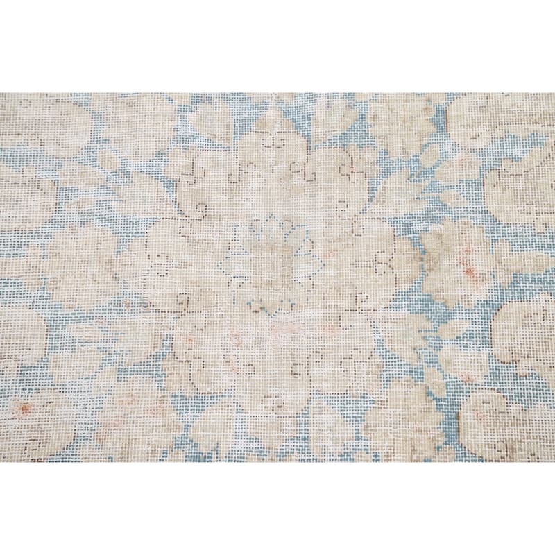 Muted Distressed Kerman Persian Area Rug Wool Hand-knotted Carpet - 6'3" x 9'11"