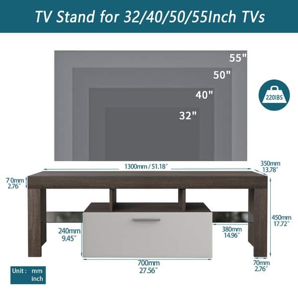 brown simple modern TV floor floor TV wall