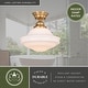 preview thumbnail 5 of 11, Huntley Farmhouse Semi-flush Mount Ceiling Light with White Schoolhouse Glass