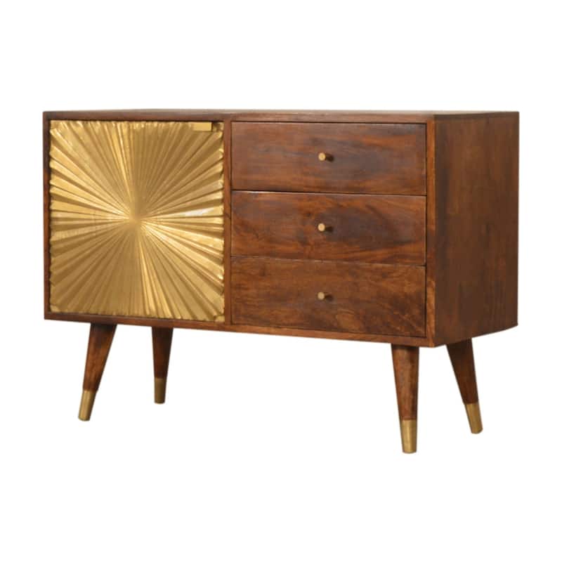 Artisan Furniture Solid Wood Manila Gold Sideboard - N/A