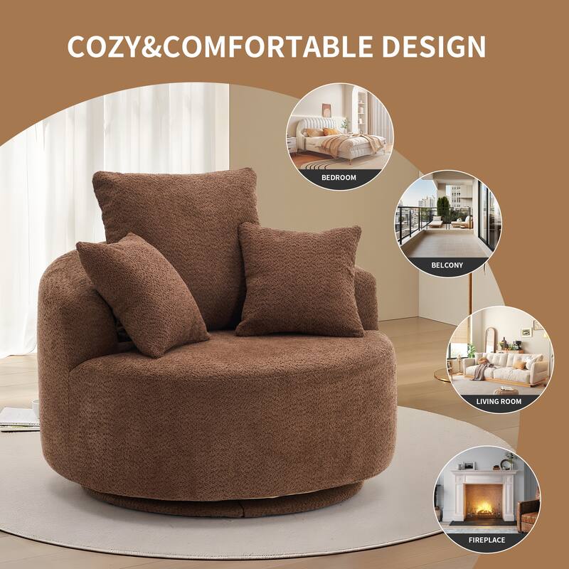 Single Seat Full Sponge Compression Swivel Chair Single Sofa