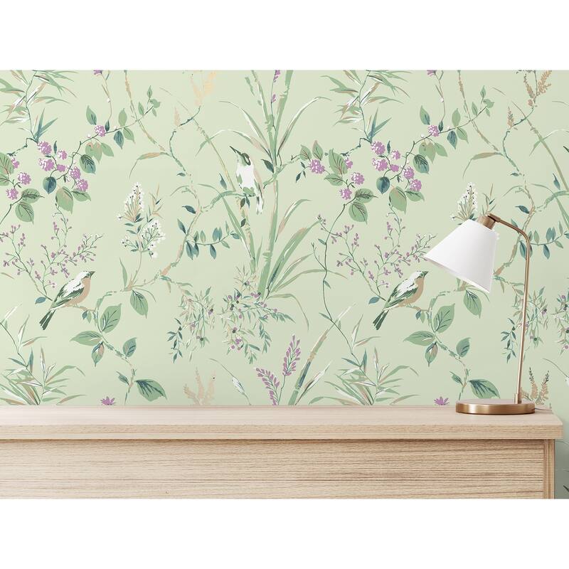 Fine Decor Mariko Sage Botanical Wallpaper