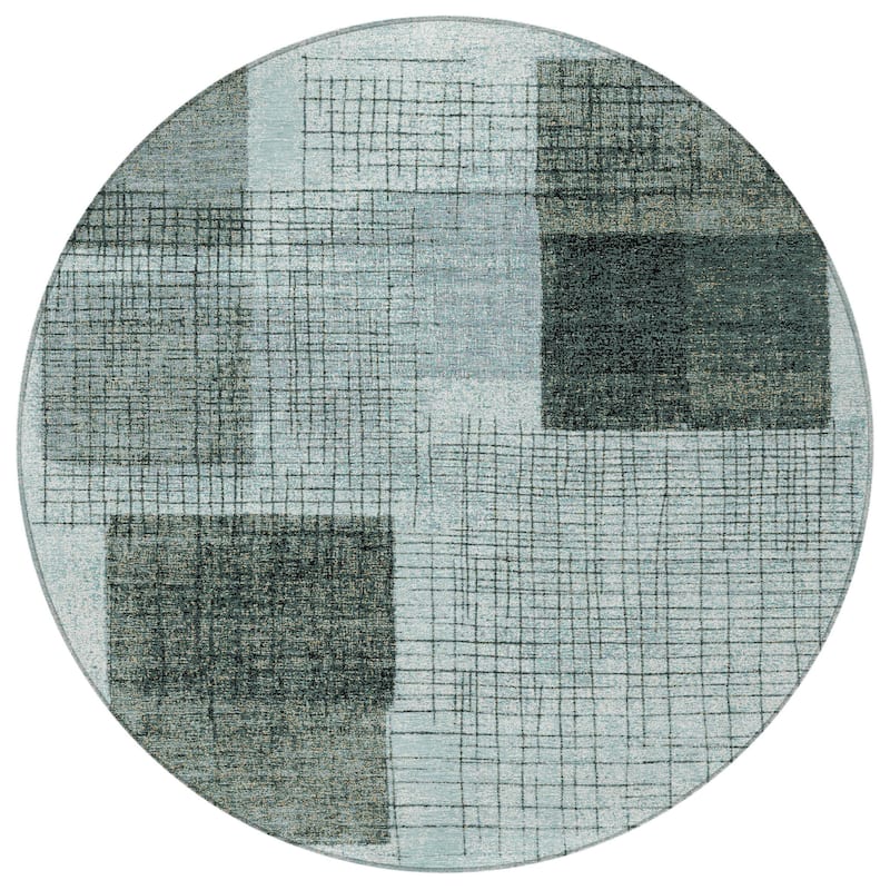 HomeRoots Geometric Transitional Rectangle Outdoor Rug