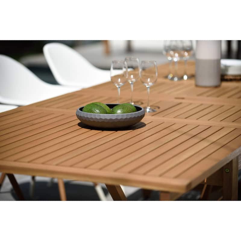 LifestyleGarden 9pc Teak Finish Outdoor Patio Dining Set - 9 Piece