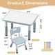 preview thumbnail 9 of 12, Table and 4 Chairs Set for Ages 2-10 Height Adjustable