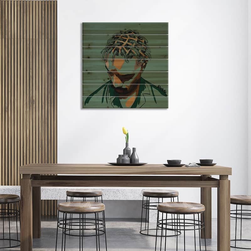 Black Men Are Magic Print On Wood by NoelleRx - Multi-Color