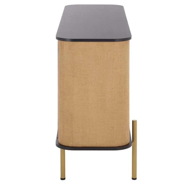 SAFAVIEH Home Merk Jute Door Sideboard/TV Stand - 55"W x 16"D x 32"H