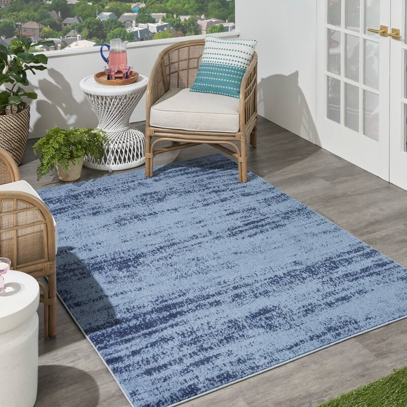Nourison Sandy Indoor/Outdoor Abstract Area Rug