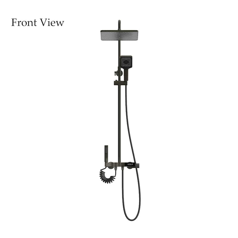 Shower System Shower Faucets Set Complete Digital Temperature Display