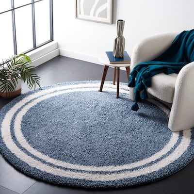 SAFAVIEH Calico Shag Zubeyde Border 1.6-inch Thick Rug