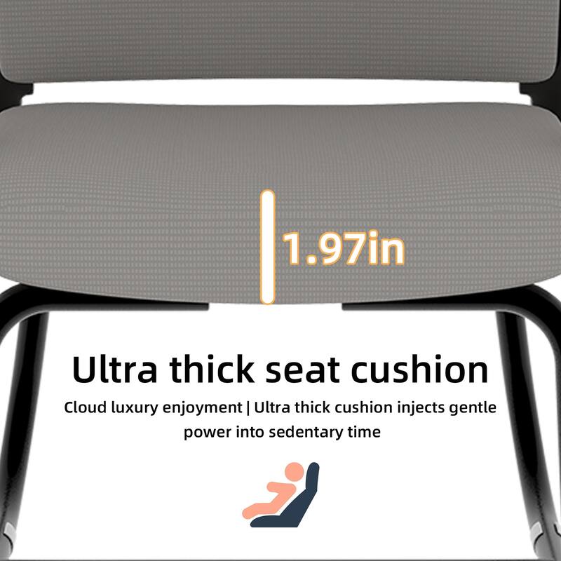 Roomfitters Minimalist Modern Office Chair - Metal Frame, Soft & Comfortable, Home & Office Use